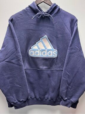 Vintage Adidas Navy Sweatshirt With Embroidered Logo